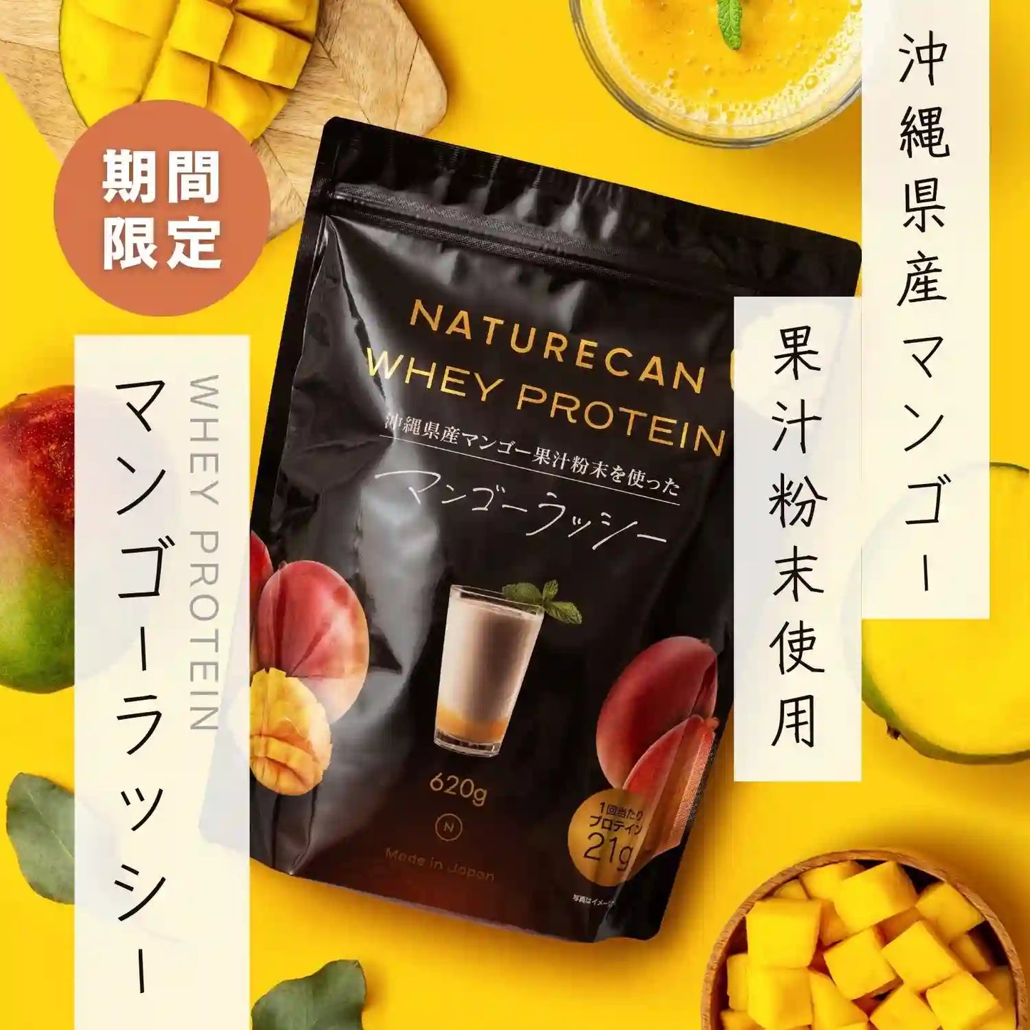 【期間限定】ホエイプロテイン(WPC)沖縄マンゴーラッシー