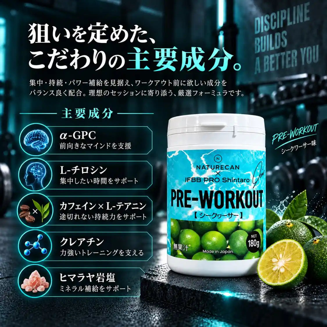 プレワークアウト シークワーサー味【IFBBプロ監修品】