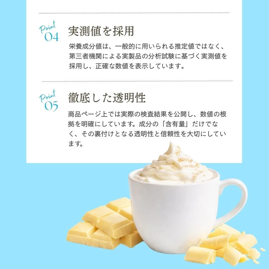 【3月16日より配送開始】ホエイプロテイン（WPC）ホワイトチョコレート