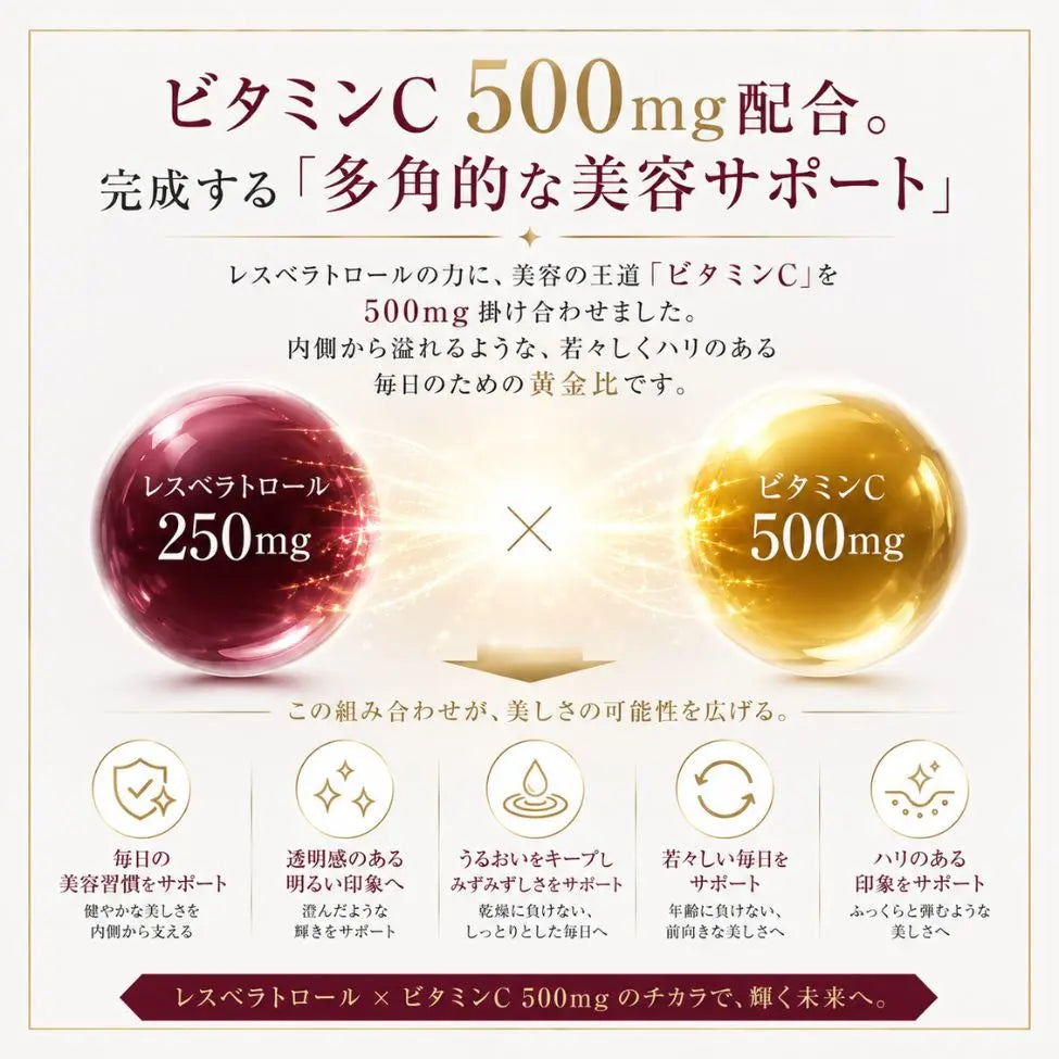 トランス型レスベラトロール＆ビタミンC