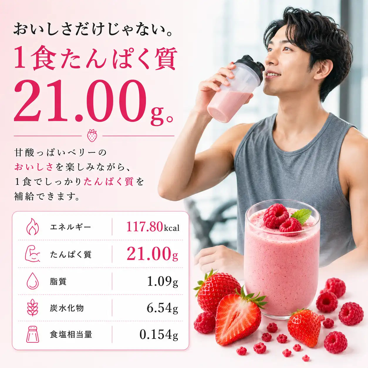 ホエイプロテイン（WPC）ストロベリーラズベリー